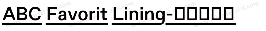 ABC Favorit Lining字体转换